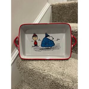 Peanuts Snoopy Baking Dish - Snoopy & Linus - BRAND NEW